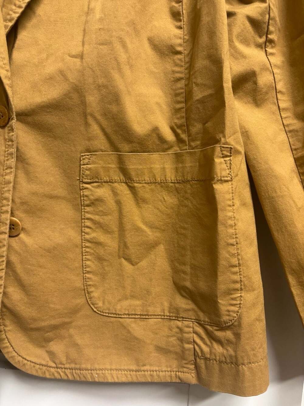 Eileen Fisher Camel Tan Cotton Blazer - Picture 11 of 12